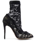 Dolce & Gabbana Stretch Lace Booties In Black