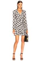 Veronica Beard Rowe Dress In Blue,checkered & Plaid,white