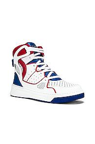 Balmain Keith Hi-top Sneaker In Blue,red,white