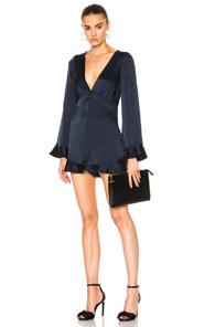 Zimmermann Sueded Tuck Playsuit In Blue
