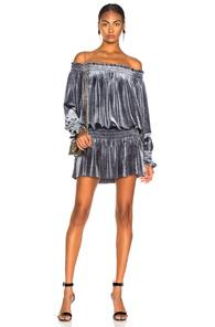 Norma Kamali Peasant Dress In Blue