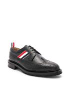 Thom Browne Pebble Grain Classic Longwing Brogues In Black