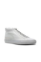 Common Projects Original Leather Achilles Mid In Gray