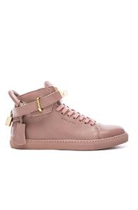 Buscemi 100mm Flat Leather Sneakers In Purple