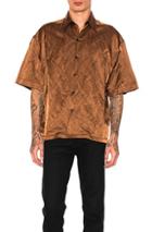 Lanvin Oversize Short Sleeve Shirt In Brown