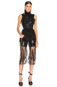 Fendi Sequin Midi Dress In Black