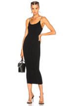 Alexander Wang Ribbed Tank Dress With Chain Straps In Black