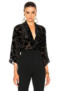 Nili Lotan Helga Top In Black,floral
