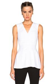 Alexander Mcqueen Box Pleat Top In White