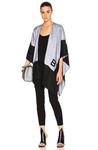 Balenciaga Poncho In Black,gray