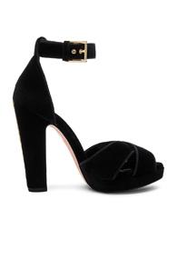 Alexander Mcqueen Crisscross Heels In Black