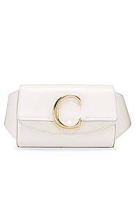 Chloe C Belt Bag In White
