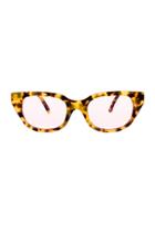 Heron Preston Style Sunglasses In Animal Print,yellow
