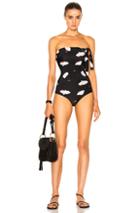 Adriana Degreas Bug Life Strapless Swimsuit In Black,abstract