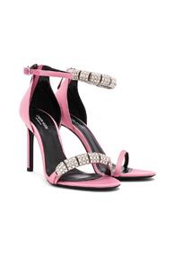 Calvin Klein 205w39nyc Satin Camelle 501 Sandals In Pink