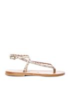 K Jacques Snakeskin Embossed Leather Delta Sandals In Animal Print,neutrals