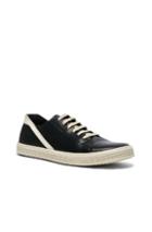 Rick Owens Leather Geothrasher Sneakers In Black