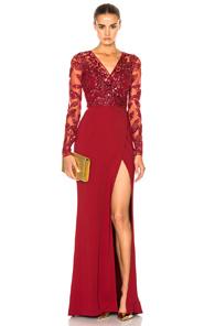 Zuhair Murad Cady Stretch Straight Dress In Red