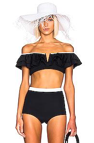 Flagpole Diana Bikini Top In Black,white
