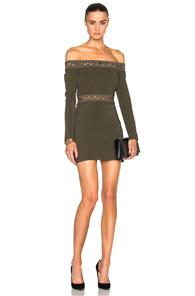 Dion Lee Long Sleeve Mini Dress In Green