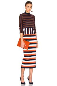 Victoria Beckham Compact Wool Striped Deconstructed Dress In Neutrals,stripes