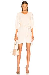 Raquel Allegra Belted Boxy Dress In Neutrals