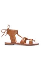 Rosetta Getty Flat Lace Up Sandals In Brown