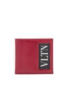 Valentino Billfold In Red,metallic