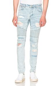 Stampd Moto Repaired Denim In Blue