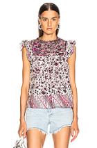 Ulla Johnson Nuru Top In Floral,neutral,pink