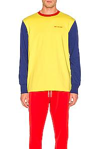 Aime Leon Dore Color Blocked Logo Sweatshirt In Blue,red,yellow