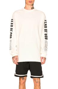Fear Of God Heavy Jersey Inside Out Merch Long Sleeve Tee In White