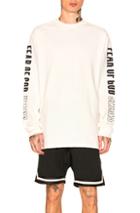 Fear Of God Heavy Jersey Inside Out Merch Long Sleeve Tee In White