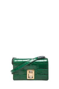 Lanvin Mini Rigid Bag In Green,animal Print