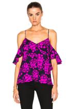 Tanya Taylor Chiara Top In Pink,floral