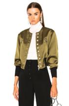 3.1 Phillip Lim Bomber Jacket With Pearls In Green