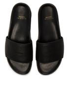 Buscemi Leather Classic Slide Sandals In Black