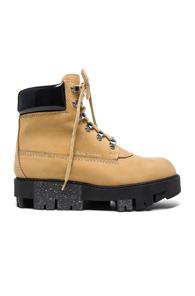 Acne Studios Leather Telde Boots In Neutrals