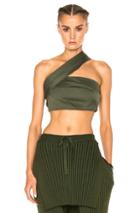 Baja East Cotton Canvas Top In Green