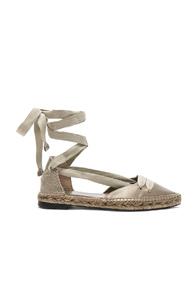 Castaner X Manolo Blahnik Satin Flat Espadrilles In Neutrals