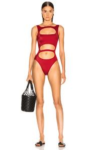 Norma Kamali Bernie Swimsuit In Red