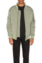Martine Rose Collapsed Bomber With Cut Out Detail In Green