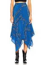 Ganni Cloverdale Skirt In Blue,paisley