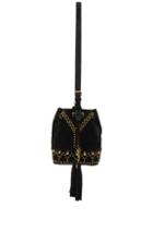 Saint Laurent Y Studs Small Bucket Bag In Black