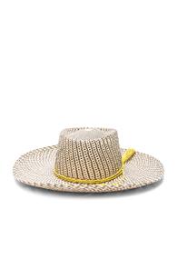 Sensi Studio Dumont Hat With Toquilla Band In Checkered & Plaid,gray,neutrals
