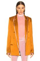 Haider Ackermann Contrast Trim Double Breasted Soft Blazer In Metallic,yellow,pink