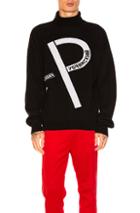 Gosha Rubchinskiy P Logo Turtleneck Sweater In Black