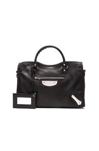 Balenciaga Metal Plate City Aj In Black