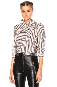 Isabel Marant Mista Striped Top In White,stripes