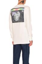 Off-white Art Dad Space On Deck Long Sleeve Tee In White